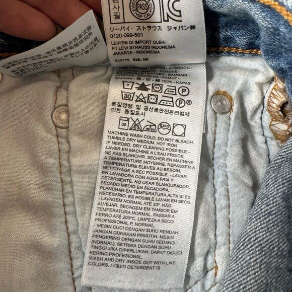 Levis 501 Womens Cutoff Distressed Denim Shorts Frayed Hem Sz 27 Everyday Casual - Picture 8 of 13